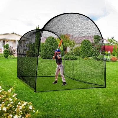 China Professional Durable Player Baseball Portable 3 arches Baseball Cage netting batting and hitting for baseball training for sale