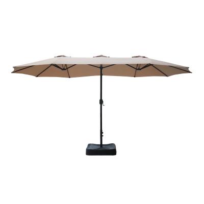 China 15ft Outdoor Big Sale Restaurant Swimming Pool Garden 12 Ribs Patio Umbrella Special Customized Durable Umbrella for sale