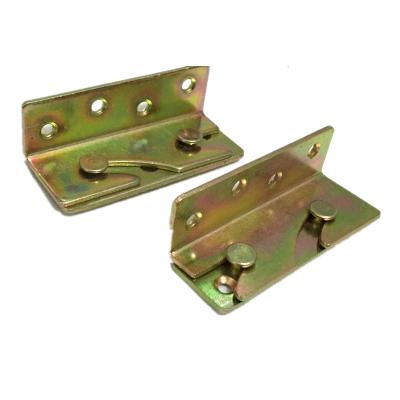China Steel Frame Corner Spring Bed Connecting Hinges And Brackets for sale