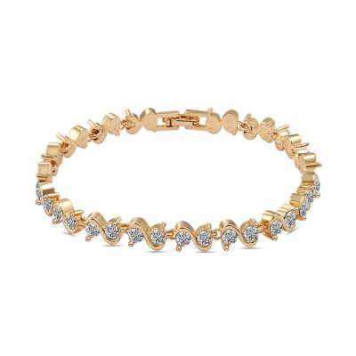 China Fashion CLASSIC Zircon Bracelet Full Diamond Silver Bracelet Female Personality Roman Charm Bracelet Jewelry for sale
