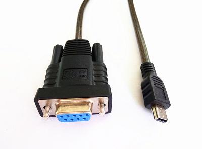 China Mini usb to RS232 DE9PIN Female cable With IC PL2303RA 0.2M for sale