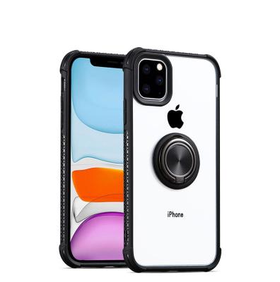 China Shockproof / Anti-scratch 360 Ring Holder PC TPU Mobile Cell Phone Back Cover For Iphone 12 Case Magnetic Holder 2020 for sale