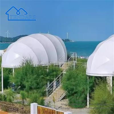 Chine Tente de plage de luxe imperméable à l'eau Tente de glamping PVDF Tente permanente Tente d'hôtel Tente extérieure à vendre