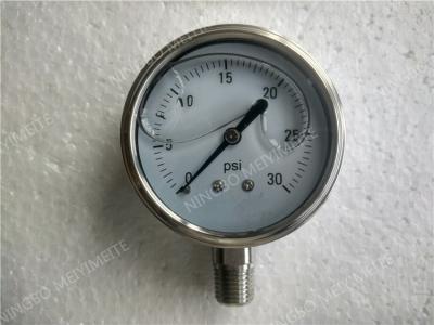 China 2.5 inch All Stainless Steel Lower Entry Liquid Filled Manometer Pressure Gauge Glycerine Filled for sale