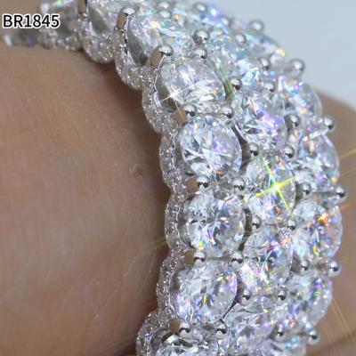 China Hiphop Engagement Ring S925 Silver Ring With 2MM 3MM 5MM 6MM VVS Custom Moissanite Ring For Man Hip Hop Diamond Popular Fine Jewelry for sale