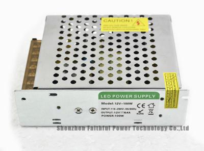 China 100 Watt 12V 24V 8.5A 4.2A LED SMPS Power Supply IP20 100 - 240VAC for LED Amplifier for sale