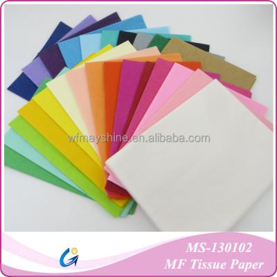 China Waterproof 50*75cm Colored 17gsm Silk Tissue Paper for sale