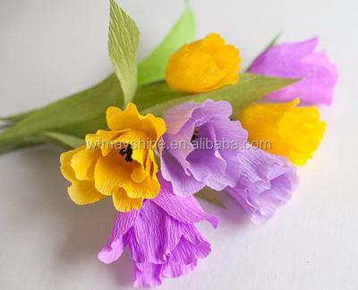 China DIY Virgin Paper Crafts White Crepe Paper Rolls For Decorations for sale