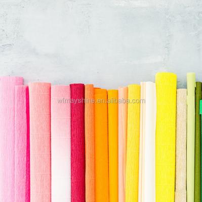 China Virgin 120 gsm 50*200 cm colored crepe paper for wrapping flowers for sale