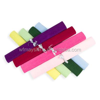 China Virgin Flower Packing 140gsm 50*200 cm Colored Crepe Paper for sale