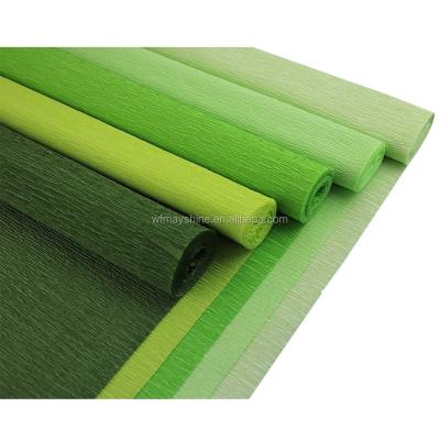 China Virgin Grass Green, Lime Green, Dark Green Florist Crepe Paper for Wedding Decorations for sale