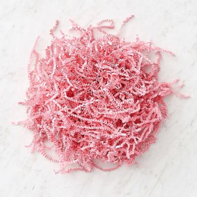 China Waterproof Wholesale Pink Shredded Paper Packing Shredded Paper For Filler for sale
