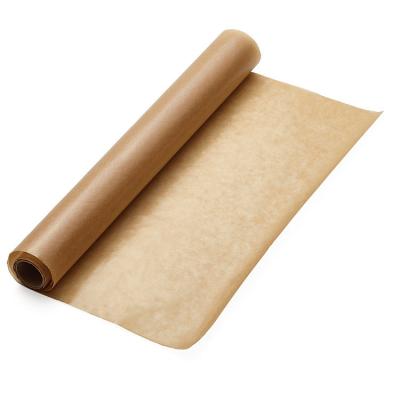 China High Grade Unbleached Brown Silicon Paper Greaseproof Non Stick Parchment Baking Paper for sale