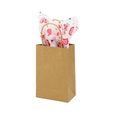 China Handmade Eco-friendly Kraft Paper Tote Bag Takeout Bag Can Be Logo Thickening Customized for sale