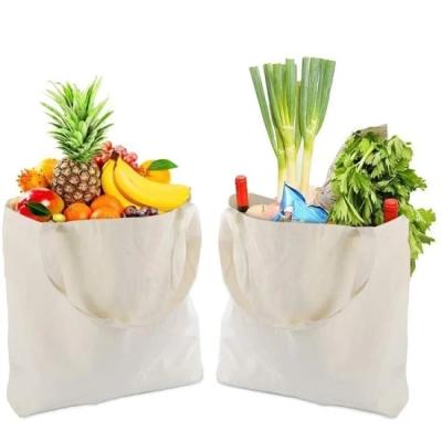 China OEM China Shopping White Muslin Eco Tote Bags Storage Cotton Canvas Tote Calico With Custom Printed Logo for sale