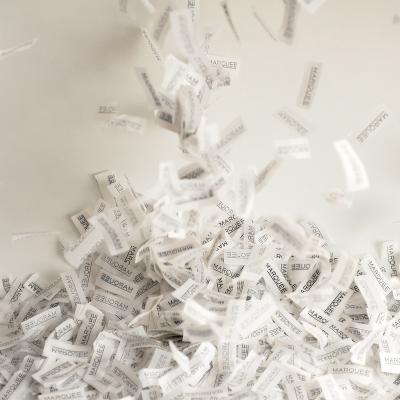 China Birthday/Festival/Wedding/Halloween/Christmas Rectangle 2*5cm Flame Retardant White Tissue Paper Confetti for sale