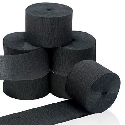 China Handcraft or background black flames roll black paper crepe flames, 6 rolls, for various for sale