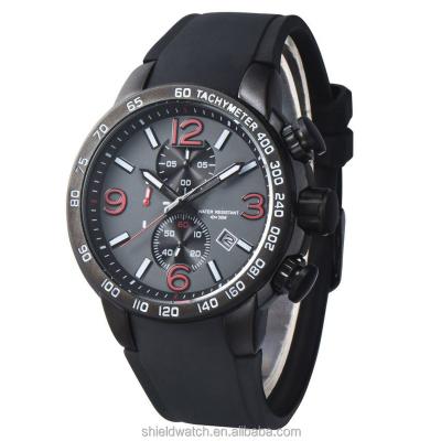 China Auto Date Watches Chronograph Sports Water Resistant Fashion Chronograph Calendar Customized Multifunctional Men's Wrist Watch for sale
