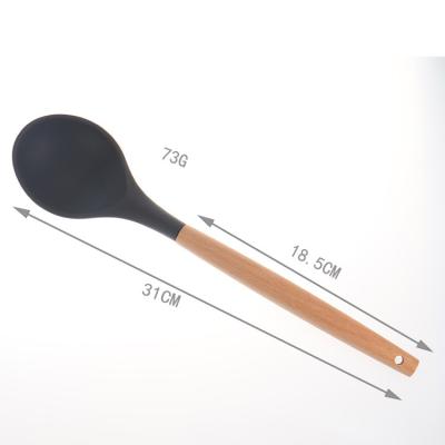 China 12 Pieces Sustainable In 1 Travel Cooking Tools Kitchenware Utensilios Silicone Kitchen Accessories Portable Utensils With Wooden Handles for sale