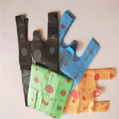 China Security bags biodegradable t-shirt bags plastik tesme plastic grocery bags with football Logo Printing for sale
