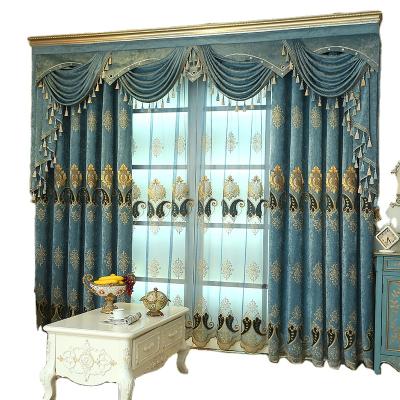 China Blackout Designs Living Cortina Made Blackout Designs Living Room Wholesale Luxury Room Embroidered Window Curtain for sale