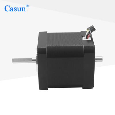 Chine NEMA 17 Moteur pas à pas à double axe 48 mm Corps 2.0A 0,59N.m avec équipement mécanique à vendre