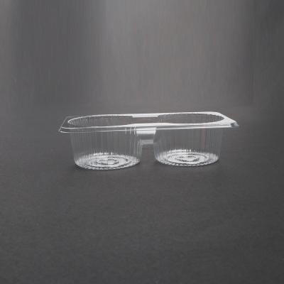 China Hot-selling Disposable Tray Plastic Transparent Box Cookie Disposable Compartments Food Tray for sale