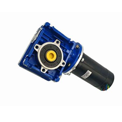 China Thermal Protection DC Brush Motor ZYT Series DC Worm Gear Motor 160w 350w 500w DC 12v 24v 200v 220v NMRV63 Gearbox for sale