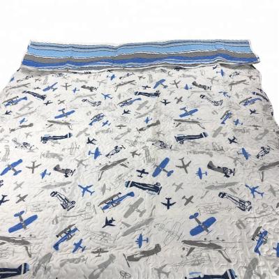 China Machine Washable Customize Comforter Set Ultrasonic Queen Printing Microfiber Printed Comforters 100%polyester colchas en de hechas porcelain for sale