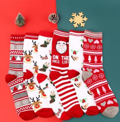 China Cotton Wholesale Customized Personality Cartoon Cotton Long Socks Warm Christmas Socks for sale