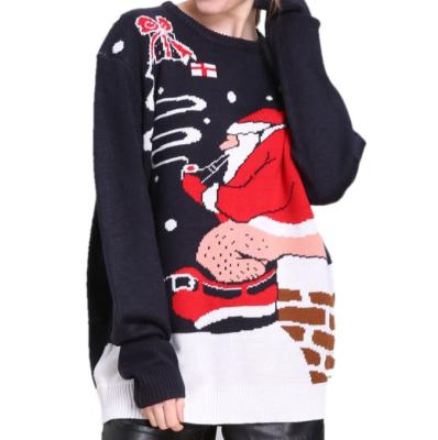 China China Professional Anti-pilling Round Neck Loose Long Sleeves Custom Ugly Christmas Sweater for sale