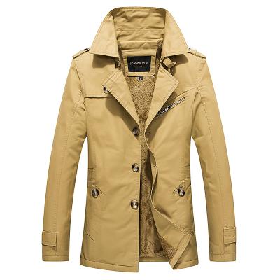 China Youth Fashion Button Breathable Slim Casual Men Wool Long Trench Coat for sale