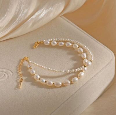 China Hot Sale Romantic Natural Freshwater Cultured Pearl Bangle Bracelet for sale