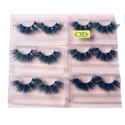 China Full Eyelashes Real False Eyelashes 3D Fluffy Custom Mink Private Label Volume 25mm Lashes Package for sale