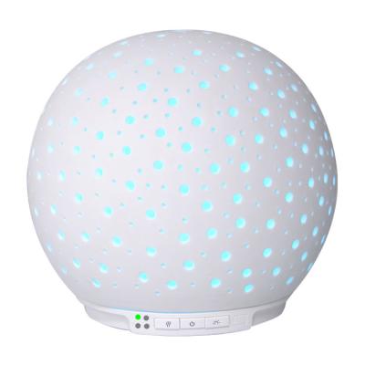 China 2021 Color Changing Ceramic Ultrasonic Home Aroma Diffuser with LED Light Essential Oil Fragrance Diffuser for sale