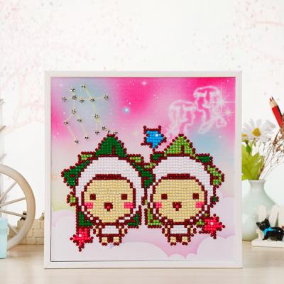 China Custom Frame 20*20CM Cartoon Mini Customization Constellation Pattern Personalized White Crystal Diamond Painting for sale