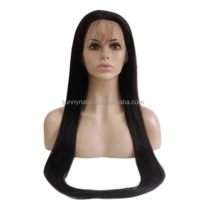 China Straight Pre pluck full lace wig human hair wigs for black women brazilian hair lace frontal wigs vendors transparent lace for sale
