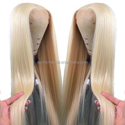 China Silky Straight Wave 13x4 Lace Front Wig 613 Honey Blonde Bone Straight 13x6 Frontal Wigs For Black Women Remy human hair wigs for sale
