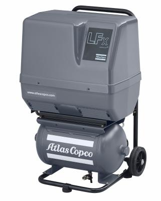 China Compresor de aire de tornillo libre de aceite Atlas LFX Compacto pistón 62-64dB Nivel de ruido en venta