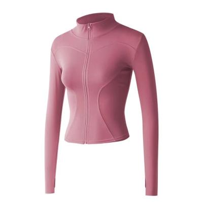 China 2023 summer sports sunscreen clothing yoga stretch zipper tops fitness jacket running zipper long sleeve women fashion S-xxxl for sale