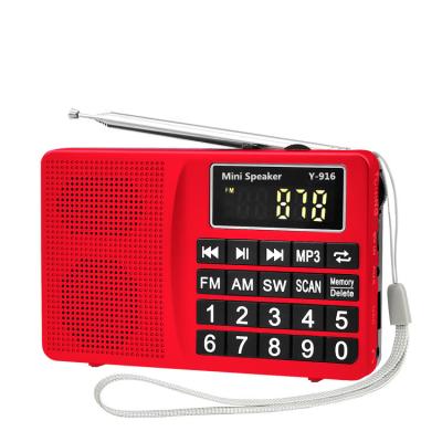China PORTABLE Portable AM FM Switch Radio 9 Bands Radio With Speaker Bass Music Box Scan fm AM Switch Radio for sale