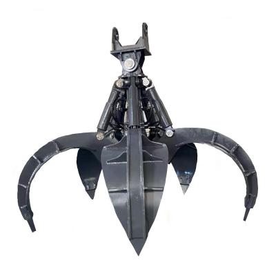 China Construction works grabber skin grapples scrap excavator mechanical attachment for sale