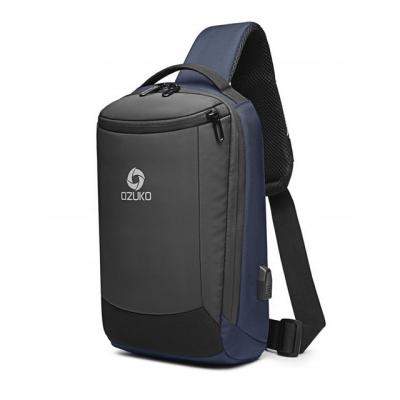 China Convenient / Men's Sling Bag Cross - Body Pouch For Men Waterproof USB Trunk Pack Travel Cell Phone Short Filling Men's Pouch Chest Bag Chic Messenger Bag for sale