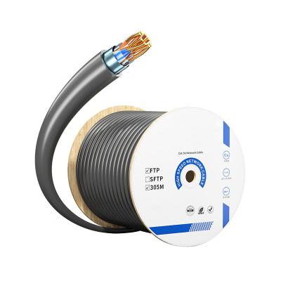China 0.5mm 0.5mm Conductor 1000FT Cat5E FTP Net Copper 8core Lan Ethernet Internet Cat .5e Pure Copper Coiled High Speed Cable With Drop Box Packing for sale