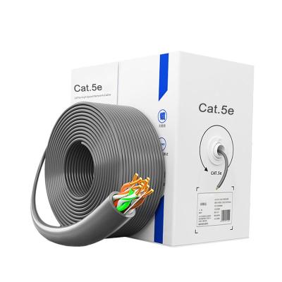 China High Speed Conductor 1000FT Cat5E UTP 0.5mm Pure Copper Coiled Network Cable 8core 0.5mm Lan Ethernet Internet Cat 5e Network Cables for sale