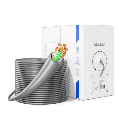 China 0.57mm 0.57mm Conductor 1Gbps 1000FT Cat6 UTP Network Lan Ethernet Internet Cat 6 Cable High Speed Pure Copper 8core 0.57mm Coiled Cable for sale