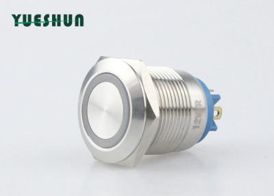 Chine 19mm a illuminé l'anneau momentané LED du bâti 12V 24V de panneau de commutateur de bouton poussoir à vendre