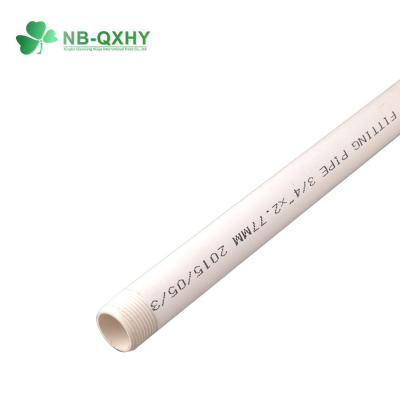 Cina Protezione UV PVC Plastica BS Standard Maschio filo CPVC UPVC Acqua Bianco tubo 1/2