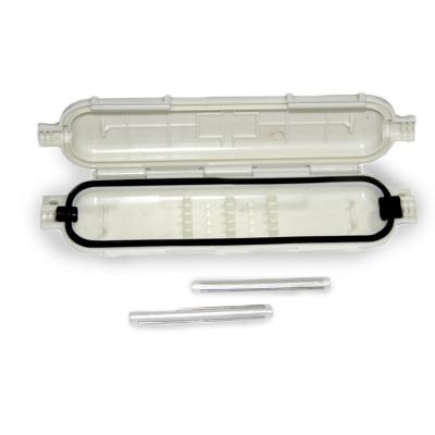 China White Black Fiber Optic Drop Cable Splicing Protective Box with Adaptor for sale