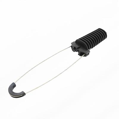 China Clampada de anclaje FTTH estándar para soluciones de tensión de cables ADSS de fibra óptica no estándar en venta